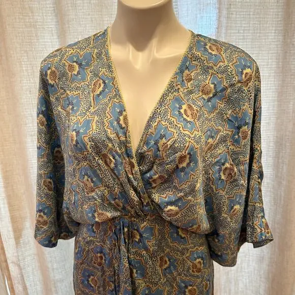 NEW Omika Margot Mini Dress sz S Boho V Neck Open Back mini dress